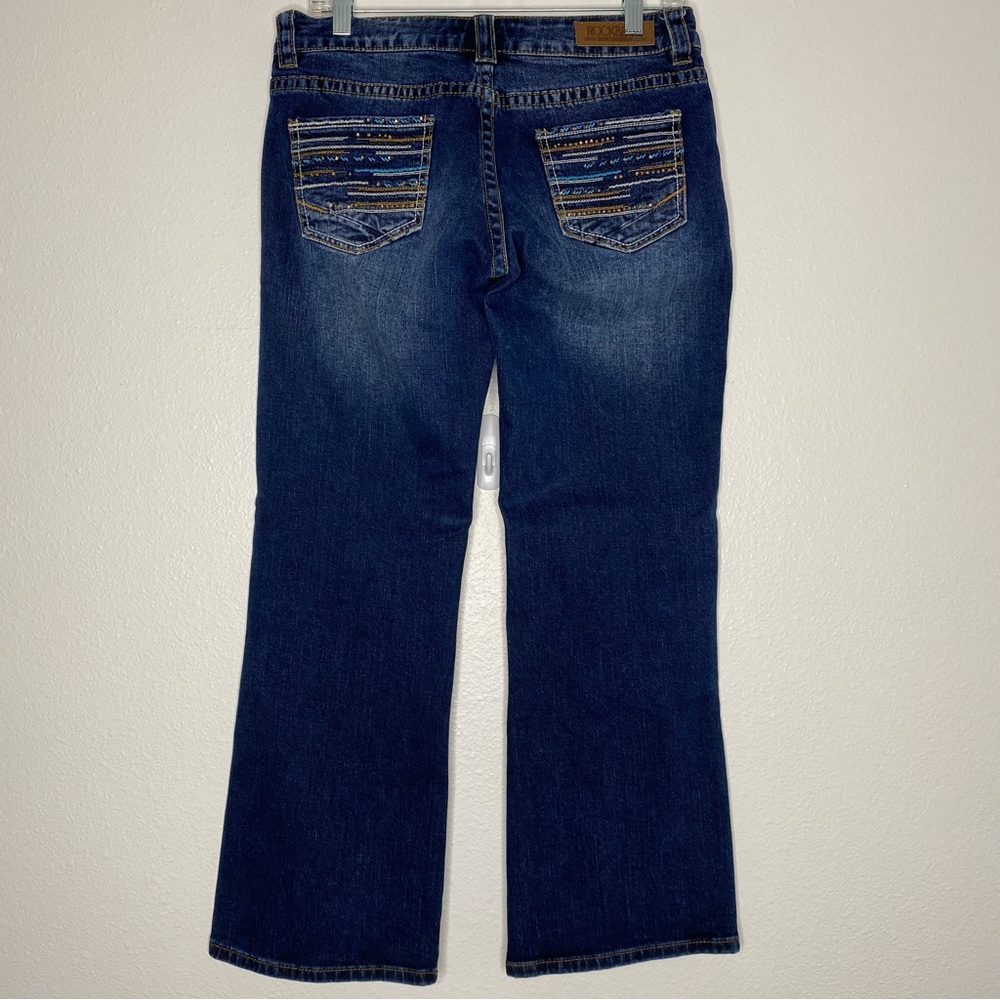Rock & Roll Cowgirl Jeans Embellished Pockets 28 X 30